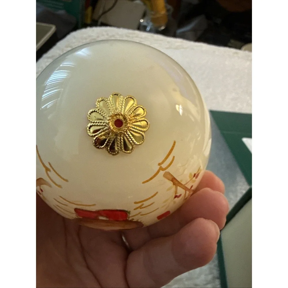 Pier 1 Imports 2018 Li Bien Christmas Ornament Mouse in Santa Hat Hand Painted